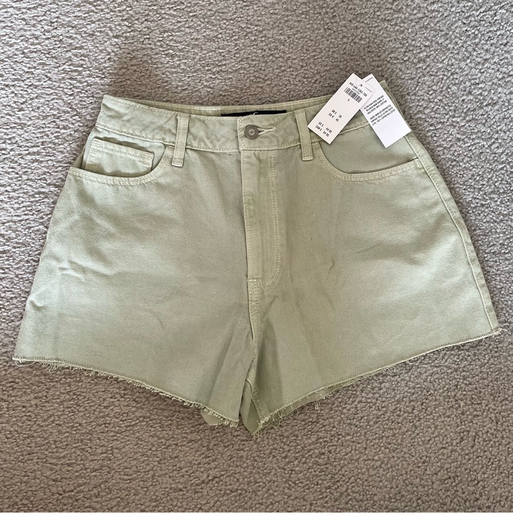Hollister ultra high rise vintage relaxed mom short 3", Green